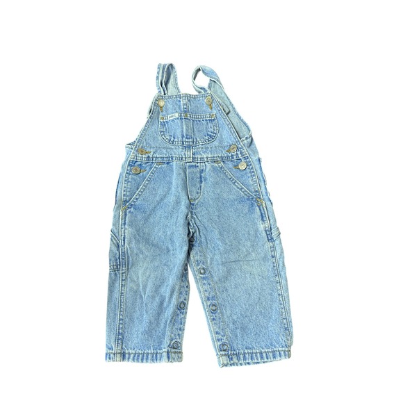 Lee Toddler Denim Overalls Light Wash Vintage 18 Months Kid's Clothes - Picture 1 of 4